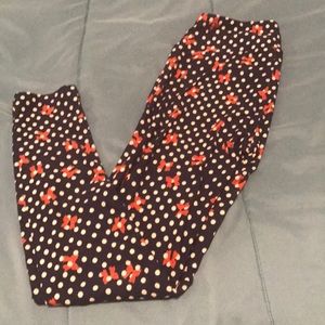 Lularoe navy Bow leggings size OS